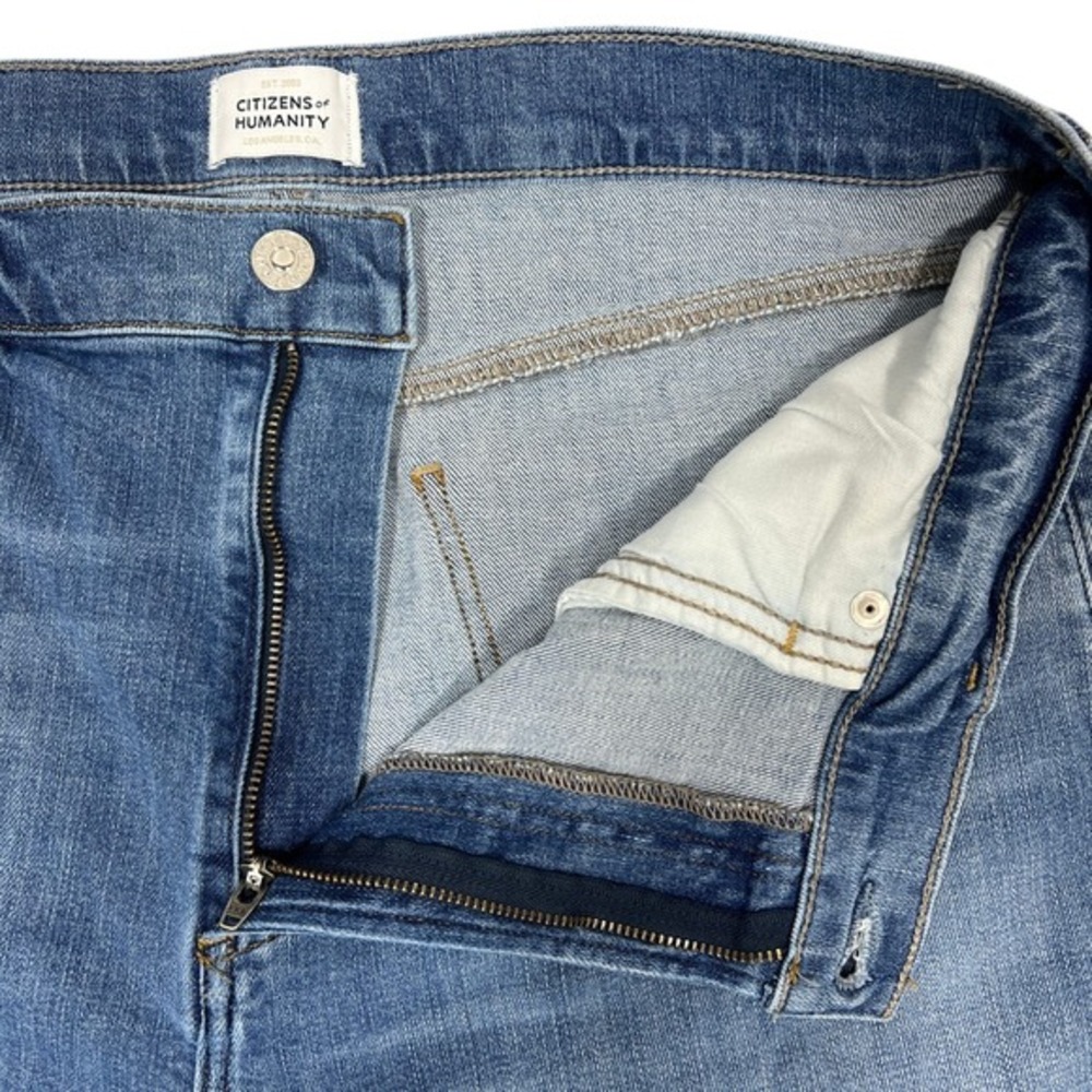 Citizens of Humanity Lyra Wide Leg Crop Jeans 32" Abliss Raw Hem - Picture 4 of 12